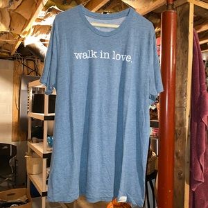 SOLD!! NWOT Unisex Walkinlove. Steel Grey Tee